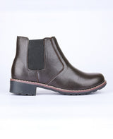 Ladies brown ankle shoes 19936