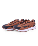 Men's leather brown casual shoes 203258
