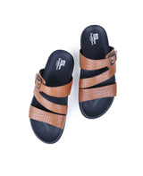 Men's Leather comfort brown Chappals 205410