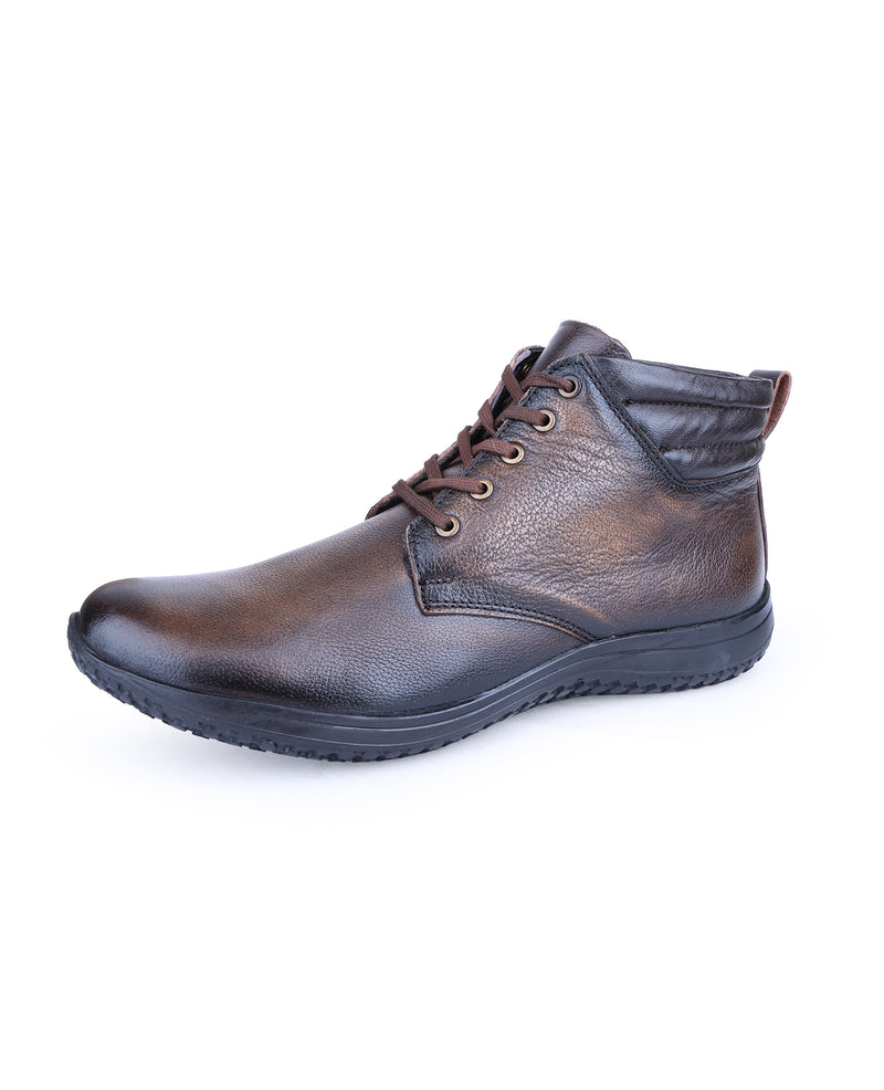 MEN LEATHER ANKLE SHOE 206817