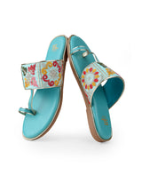 LADIES SEA GREEN PARTYWEAR CHAPPAL 208703