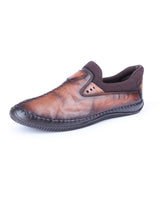 Men's leather brown shoes 21282
