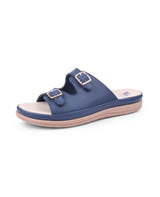 ladies flat blue chappals 21316