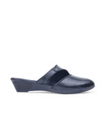 Ladies Black half shoes 23556