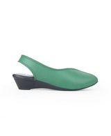Ladies Heel green sandals 23558