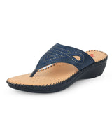 ladies leather medicated chappals 24050