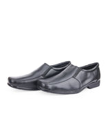 Men's leather black shoes 24385