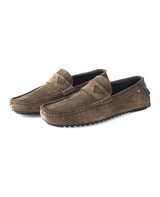 Men's leather loafers olive shoes 24846