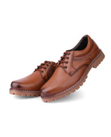 MEN'S BROWN LEATHER SHOES 24852