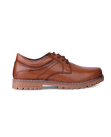 MEN'S BROWN LEATHER SHOES 24852