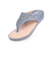 LADIES FLAT COMFORT BLUE CHAPPAL 27203