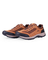 Men's leather casual brown shoes 25102