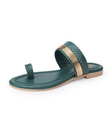 Ladies fancy flat chappals 25410