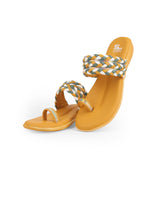 ladies heel tan chappals 25415