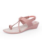 Ladies Heel peach sandals 26735