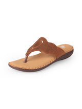 Ladies party wear comfort brown chappals 26748
