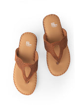 Ladies party wear comfort brown chappals 26748
