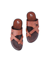 Men's brown chappals 26905