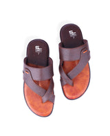 Men's brown chappals 26906