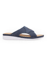 Ladies leather comfort Blue chappals 27210