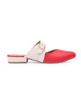 Ladies red half shoes 27222