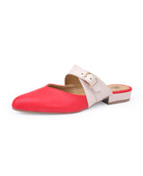 Ladies red half shoes 27222