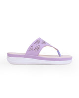 ladies comfort heel purple chappals 27226