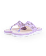 ladies comfort heel purple chappals 27226