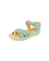 Ladies comfort sea green sandals 27229