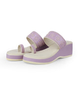 ladies heel purple chappals 27320
