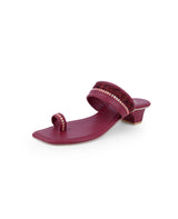 Ladies Heel cherry chappals 27324