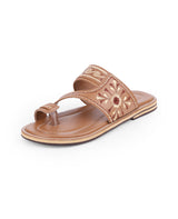 men's kolhapuri tan color chappals 27717