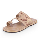 men's kolhapuri tan color chappals 27718