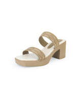 Ladies partywear tan heel chappal 28022
