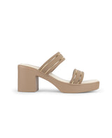 Ladies partywear tan heel chappal 28022
