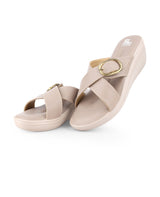 ladies heel peach chappals 28415