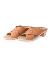 Ladies Heel Brown Chappals 28419