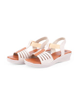 Ladies Heel Beige sandals 28713