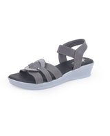 Ladies heel gray sandals 28716