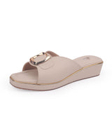 Ladies heel beige chappals 29046