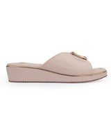 Ladies heel beige chappals 29046