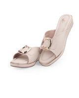 Ladies heel beige chappals 29046
