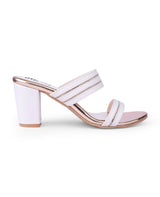 Ladies heel fancy white chappal 29957