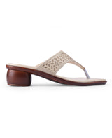 ladies heel beige chappals 29972