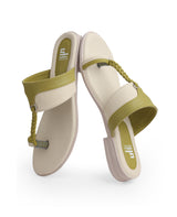 Ladies multi color flat chappals 26620