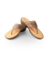 LADIES COMFORT BEIGE CHAPPAL 30003