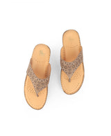 LADIES COMFORT BEIGE CHAPPAL 30003