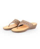 LADIES COMFORT BEIGE CHAPPAL 30003