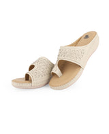 ladies heel comfort beige chappals 301202