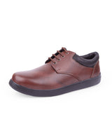Men's leather brown shoes 30205